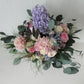 Schöne rosa & lila konservierte Blumenstrauß, Hortensie Rose Blumenarrangement, Enternal Rose Geschenk, Hochzeits Luxusstrauß