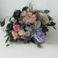Schöne rosa & lila konservierte Blumenstrauß, Hortensie Rose Blumenarrangement, Enternal Rose Geschenk, Hochzeits Luxusstrauß