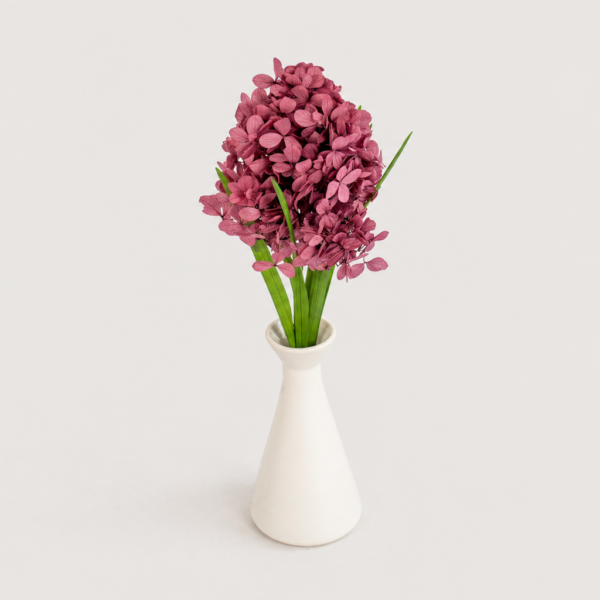 Hydrangea whisper bud vase arrangement